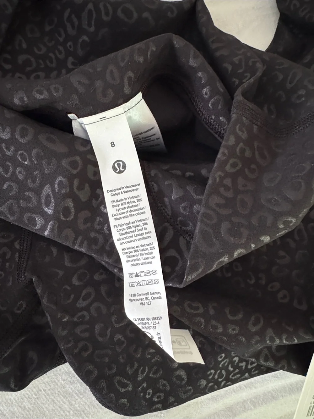 Lululemon Align Leggings 25” Leoard Shift Micro sz 8